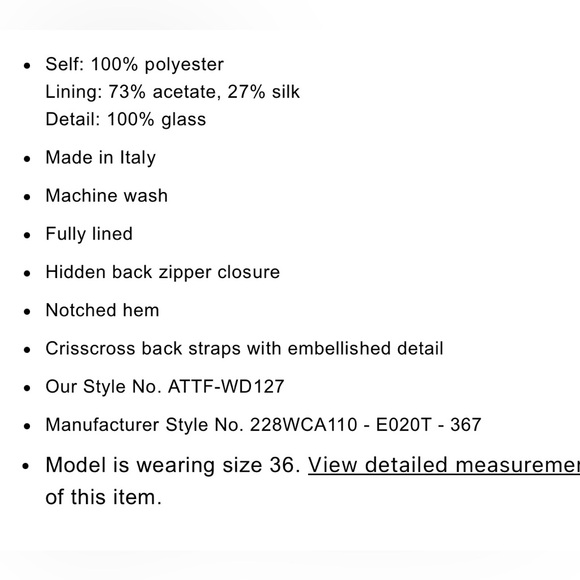 NWT The Attico Mini abito “Fujiko” dress - Picture 8 of 8